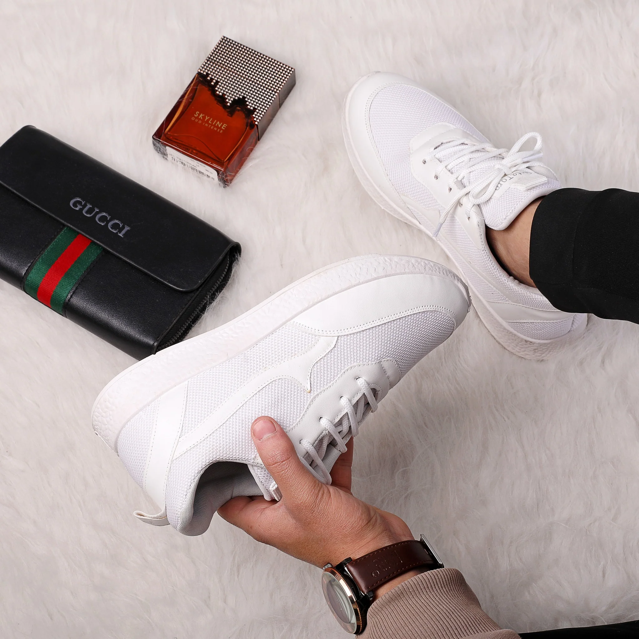 حذاء سنيكر كاجوال بتصميم بيزيك مريح بألوان صريحة t20 - Image 12