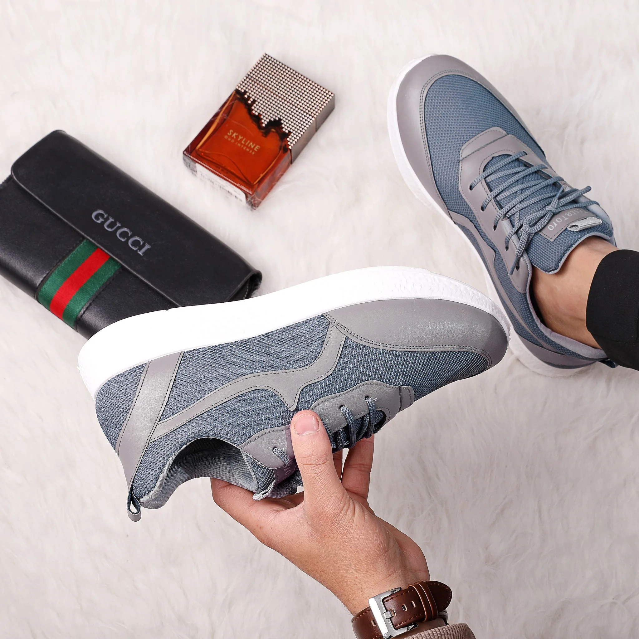 حذاء سنيكر كاجوال بتصميم بيزيك مريح بألوان صريحة t20 - Image 13