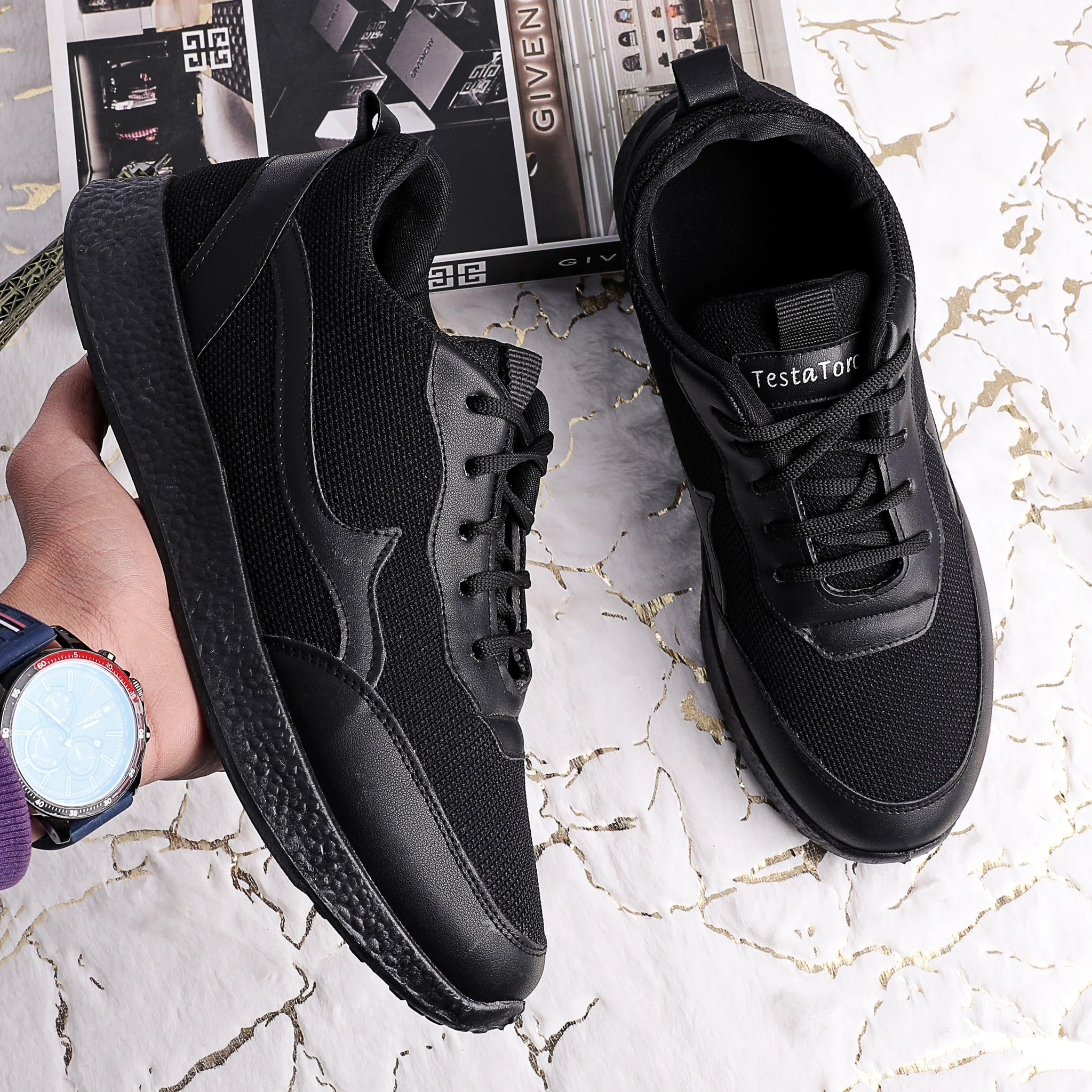 حذاء سنيكر كاجوال بتصميم بيزيك مريح بألوان صريحة t20 - Image 7