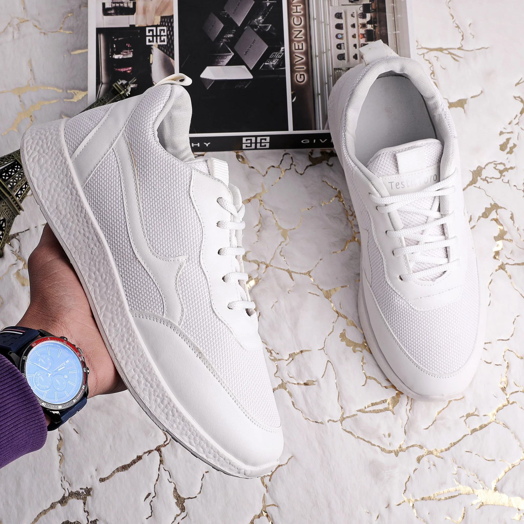 حذاء سنيكر كاجوال بتصميم بيزيك مريح بألوان صريحة t20 - Image 9